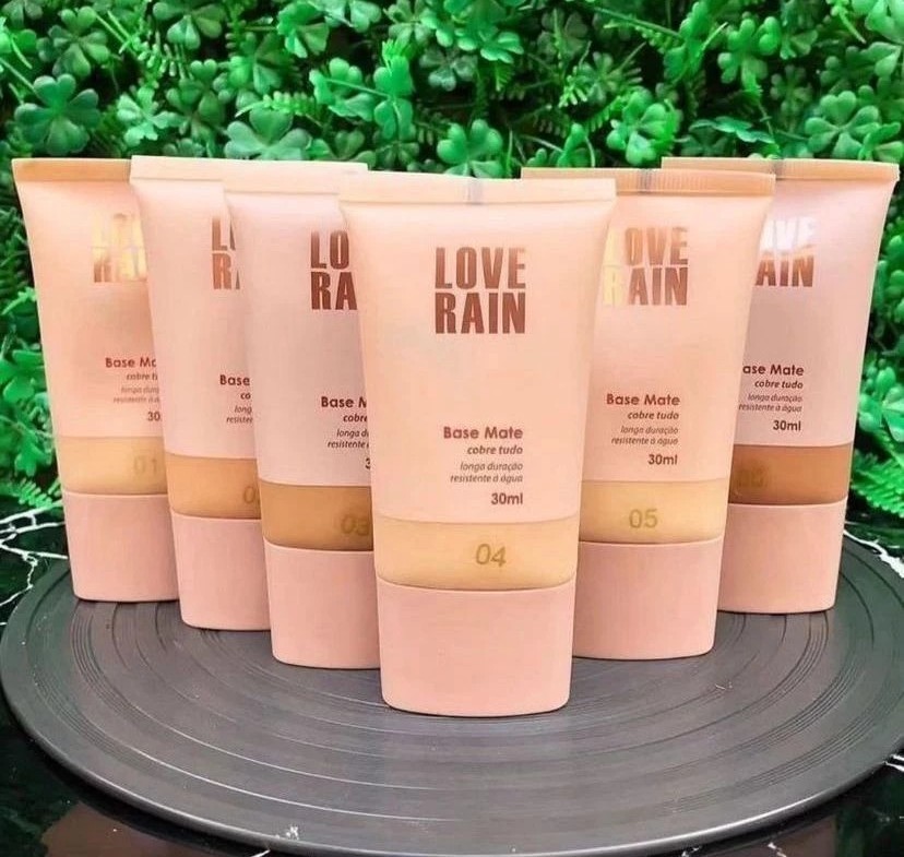 Kit com 3 unidades da Base Mate Cobre Tudo LOVE RAIN - Melhor Oferta